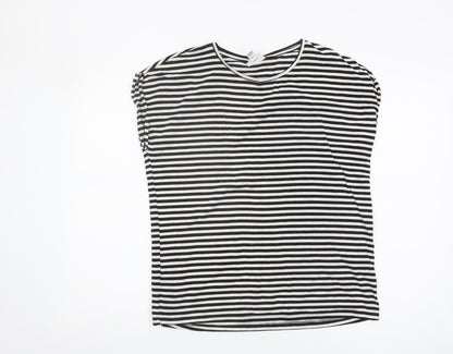 Womens UK Size S VERO MODA Black Basic T-Shirt