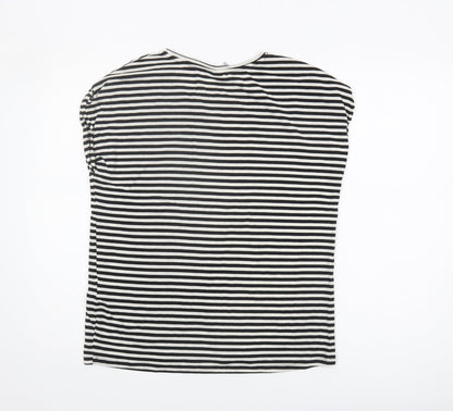 Womens UK Size S VERO MODA Black Basic T-Shirt