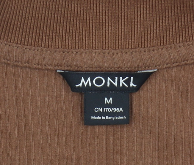 Monki Women's Brown Cropped Polo Shirt - M