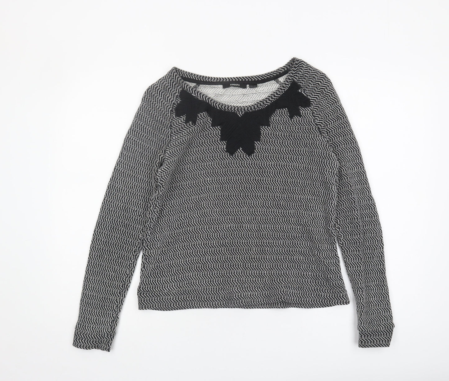 Womens UK Size 10 ESMARA Black Basic Blouse