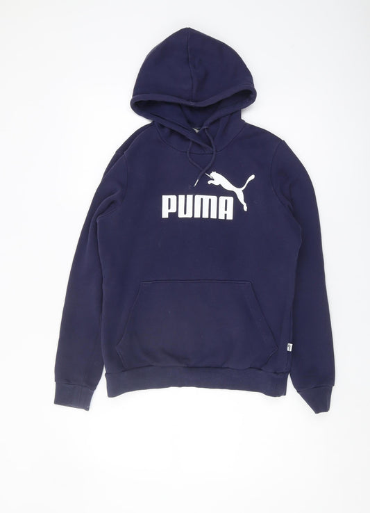 Puma Blue Unisex Hoodie M - Casual Cotton Pullover