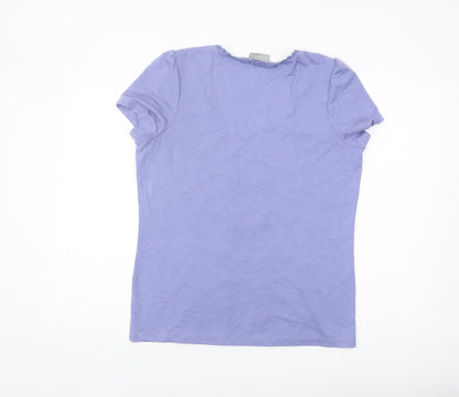 Womens UK Size 16 Marks and Spencer Purple Basic T-Shirt