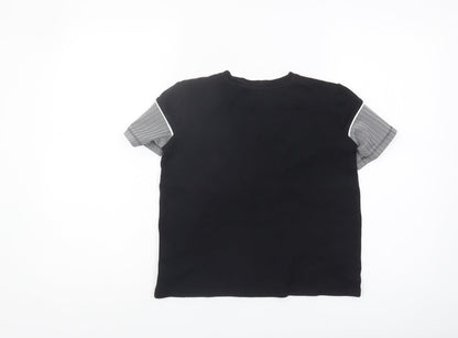 River Island Boys Black Graphic T-Shirt 9-10 Years