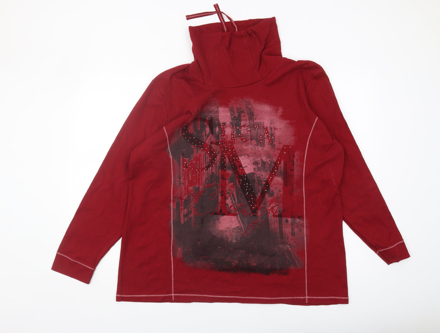 Bexleys Women's Red 2XL Sweatshirt with Rhinestones