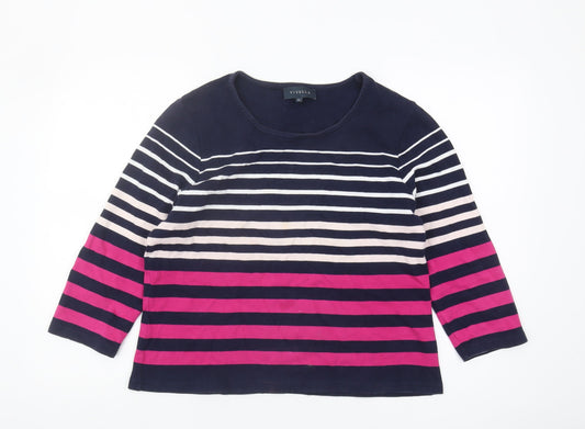 Womens UK Size XL Viyella Multicoloured Basic T-Shirt