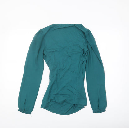 Womens UK Size 8 Boden Green Wrap Blouse