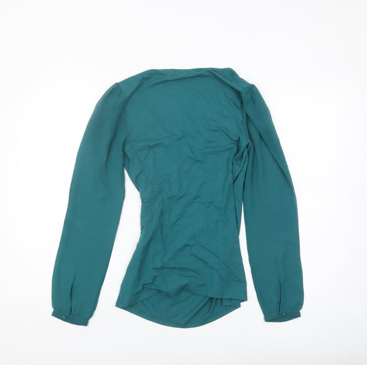 Womens UK Size 8 Boden Green Wrap Blouse