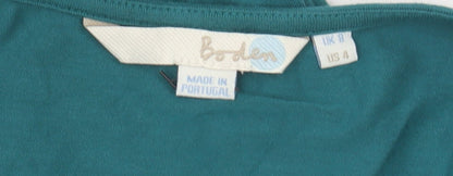 Womens UK Size 8 Boden Green Wrap Blouse
