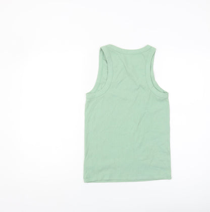 Womens UK Size S Gap Green Basic Tank