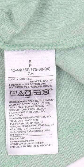 Womens UK Size S Gap Green Basic Tank