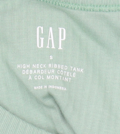 Womens UK Size S Gap Green Basic Tank