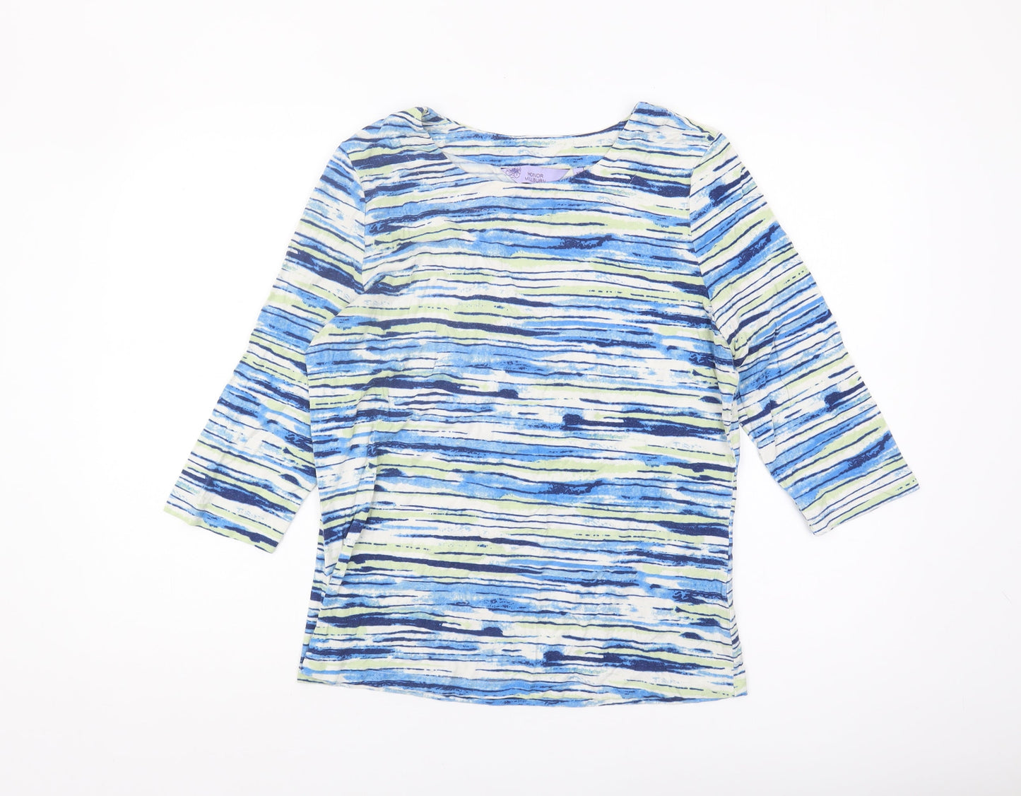 Womens UK Size 12 HONOR MILLBURN Blue Basic T-Shirt
