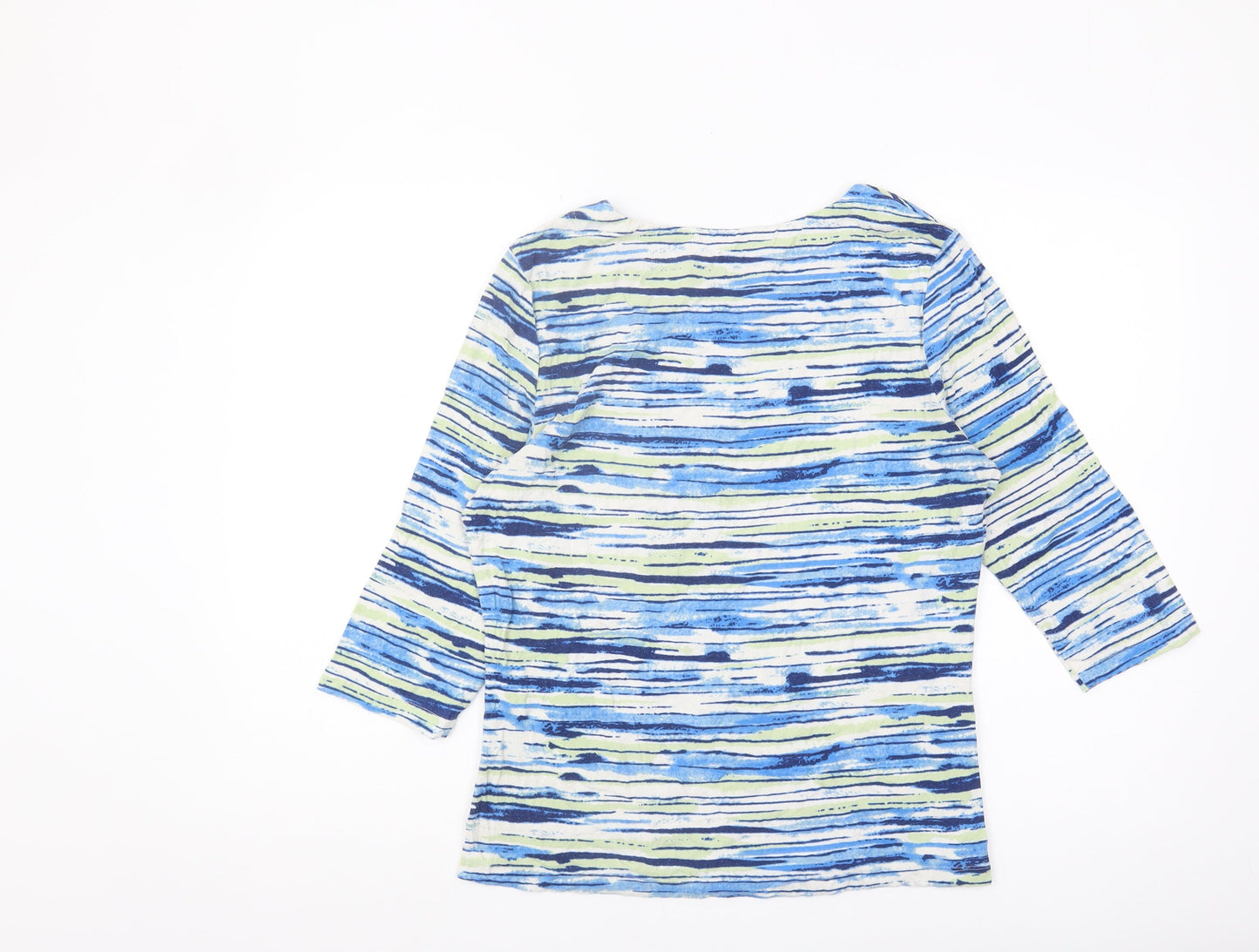 Womens UK Size 12 HONOR MILLBURN Blue Basic T-Shirt