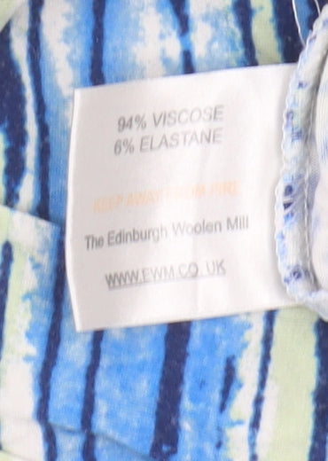 Womens UK Size 12 HONOR MILLBURN Blue Basic T-Shirt