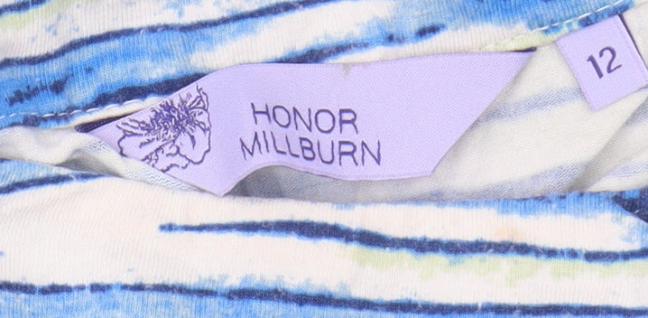 Womens UK Size 12 HONOR MILLBURN Blue Basic T-Shirt