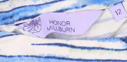 Womens UK Size 12 HONOR MILLBURN Blue Basic T-Shirt