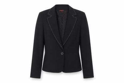 ELLE Women's Black Blazer L Notch Lapel Classic Fit