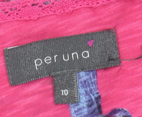 Womens UK Size 10 Marks and Spencer Pink Basic T-Shirt