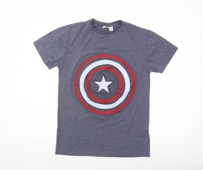 Marvel Captain America Blue Men's XS T-Shirt
