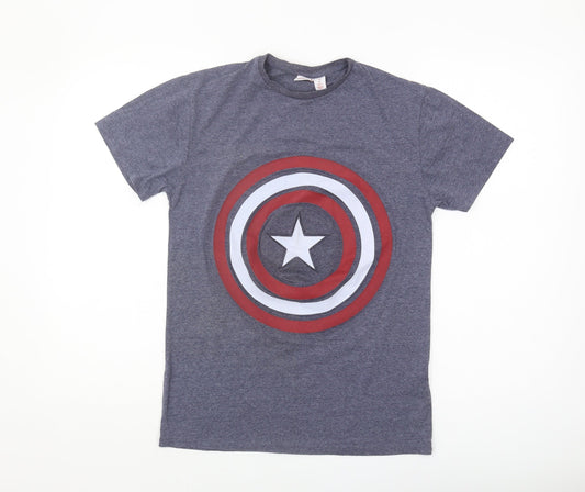 Marvel Captain America Blue Men's XS T-Shirt