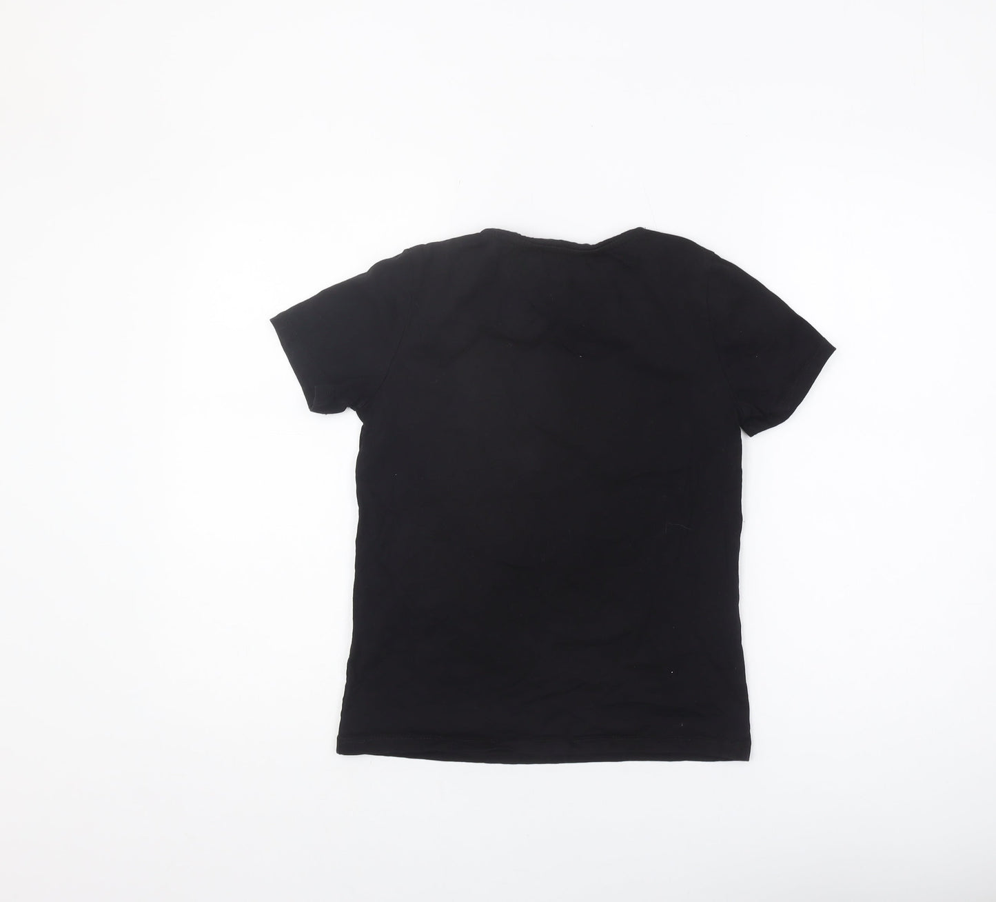 Stradivarius Black XS Unisex Casual T-Shirt