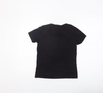 Stradivarius Black XS Unisex Casual T-Shirt