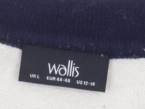 Womens UK Size L Wallis Ivory Pullover Jumper