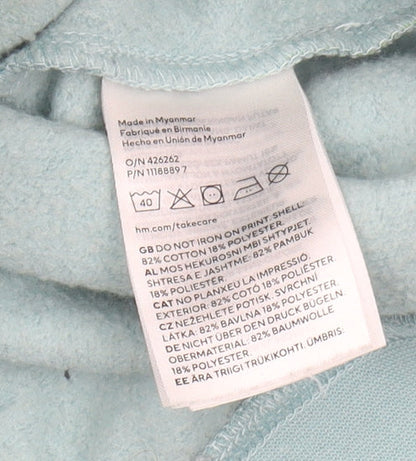 H&M Boys Blue NASA Pullover Hoodie Size 18 Years
