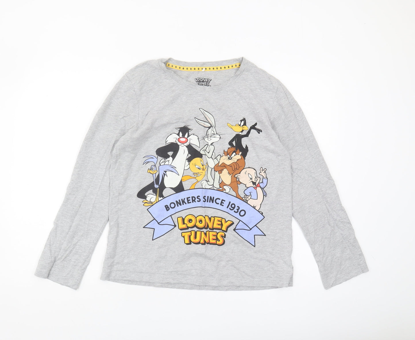 Looney Tunes Grey Long Sleeve T-Shirt - Size 12