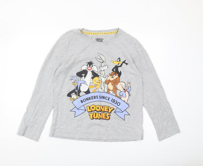 Looney Tunes Grey Long Sleeve T-Shirt - Size 12