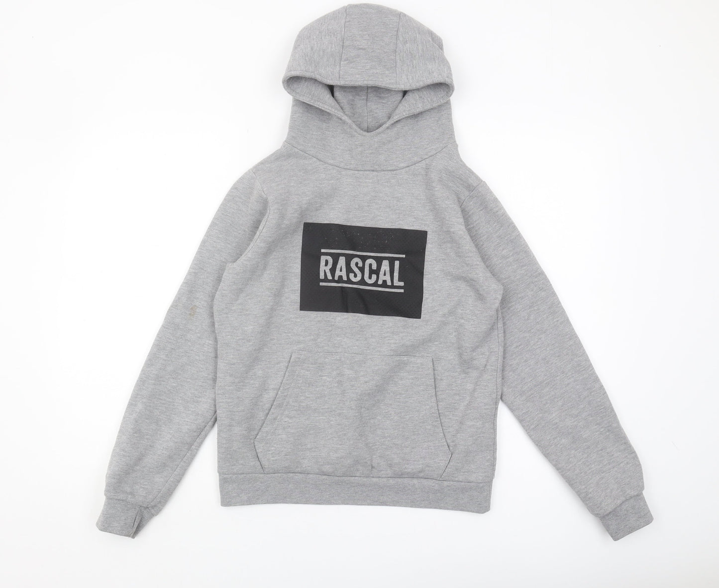 Rascal Boys Grey Hoodie, Size 13-14, Pullover with Logo