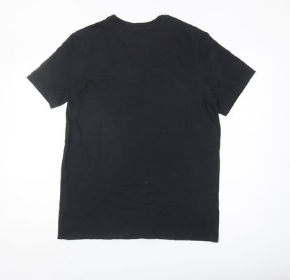 Nike Men's Black Graphic T-Shirt M Dri-FIT Sports Tee