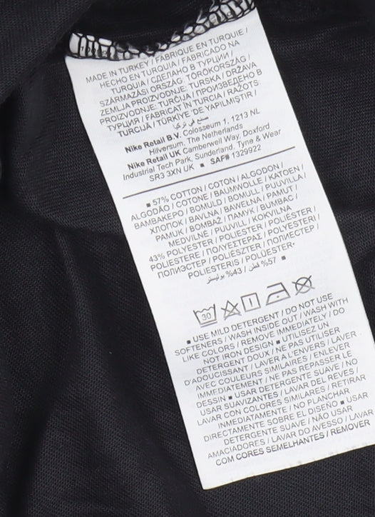 Nike Men's Black Graphic T-Shirt M Dri-FIT Sports Tee