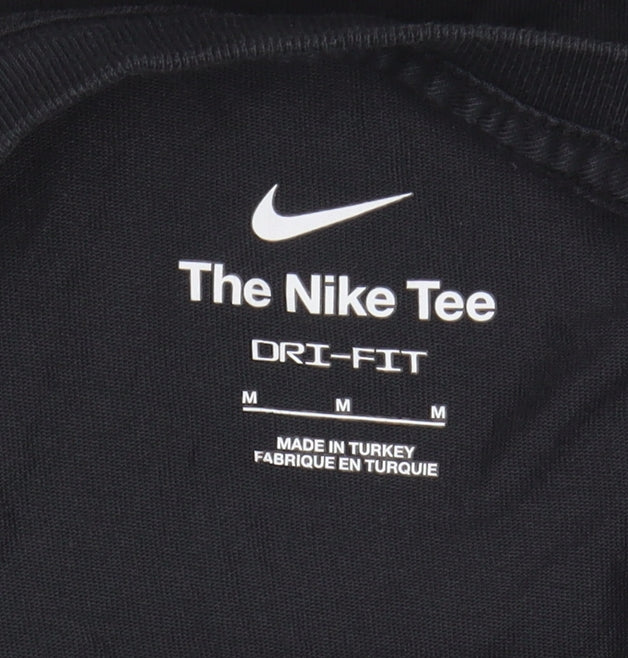 Nike Men's Black Graphic T-Shirt M Dri-FIT Sports Tee
