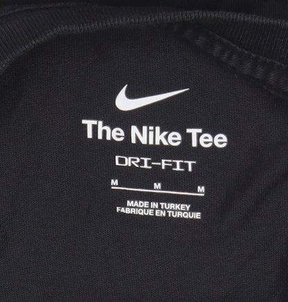 Nike Men's Black Graphic T-Shirt M Dri-FIT Sports Tee