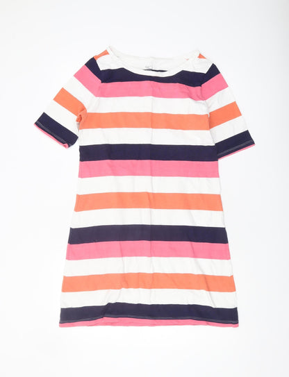 Gap Women's Multicoloured Striped T-Shirt Dress M