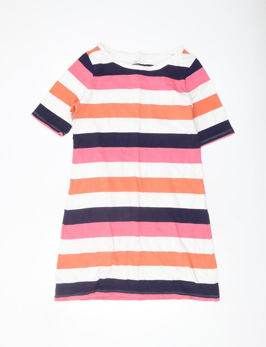 Gap Women's Multicoloured Striped T-Shirt Dress M