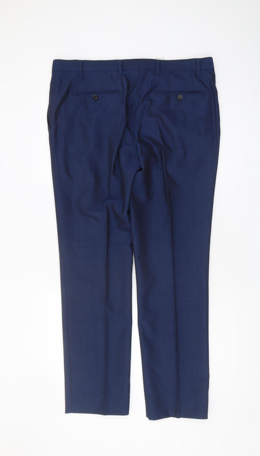 Next Men's Blue Dress Trousers 36W 31L