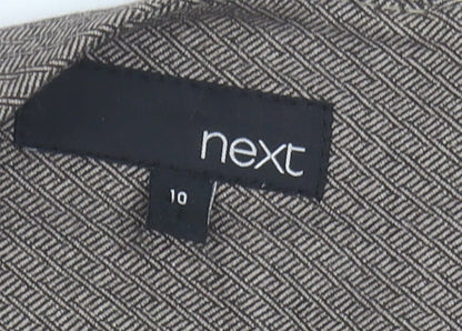 Next Women's Grey Pencil Skirt Size 10 Herringbone Pattern