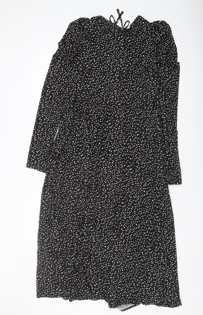 Marks and Spencer Womens Black Midi Dress Size 10