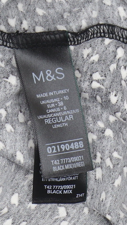 Marks and Spencer Womens Black Midi Dress Size 10
