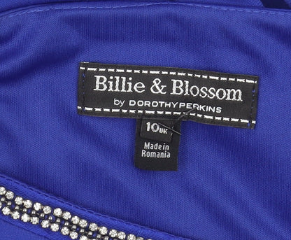 Dorothy Perkins Blue Sheath Dress, Size 10, Party Perfect