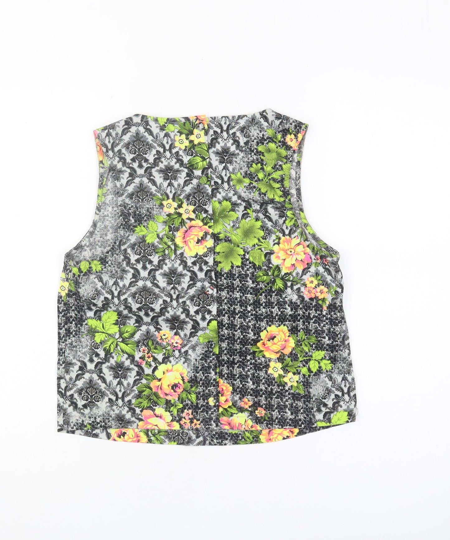 Womens UK Size 8 Topshop Multicoloured Basic Tank