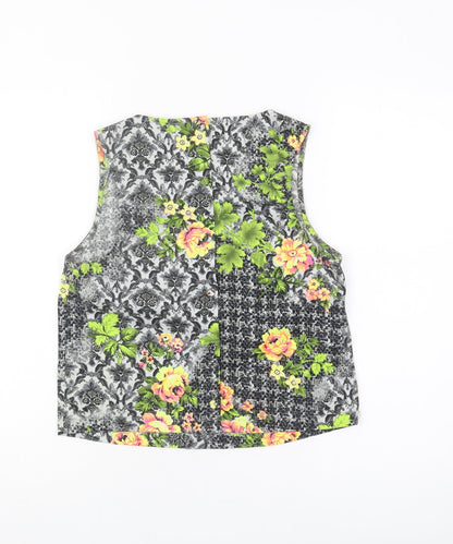 Womens UK Size 8 Topshop Multicoloured Basic Tank