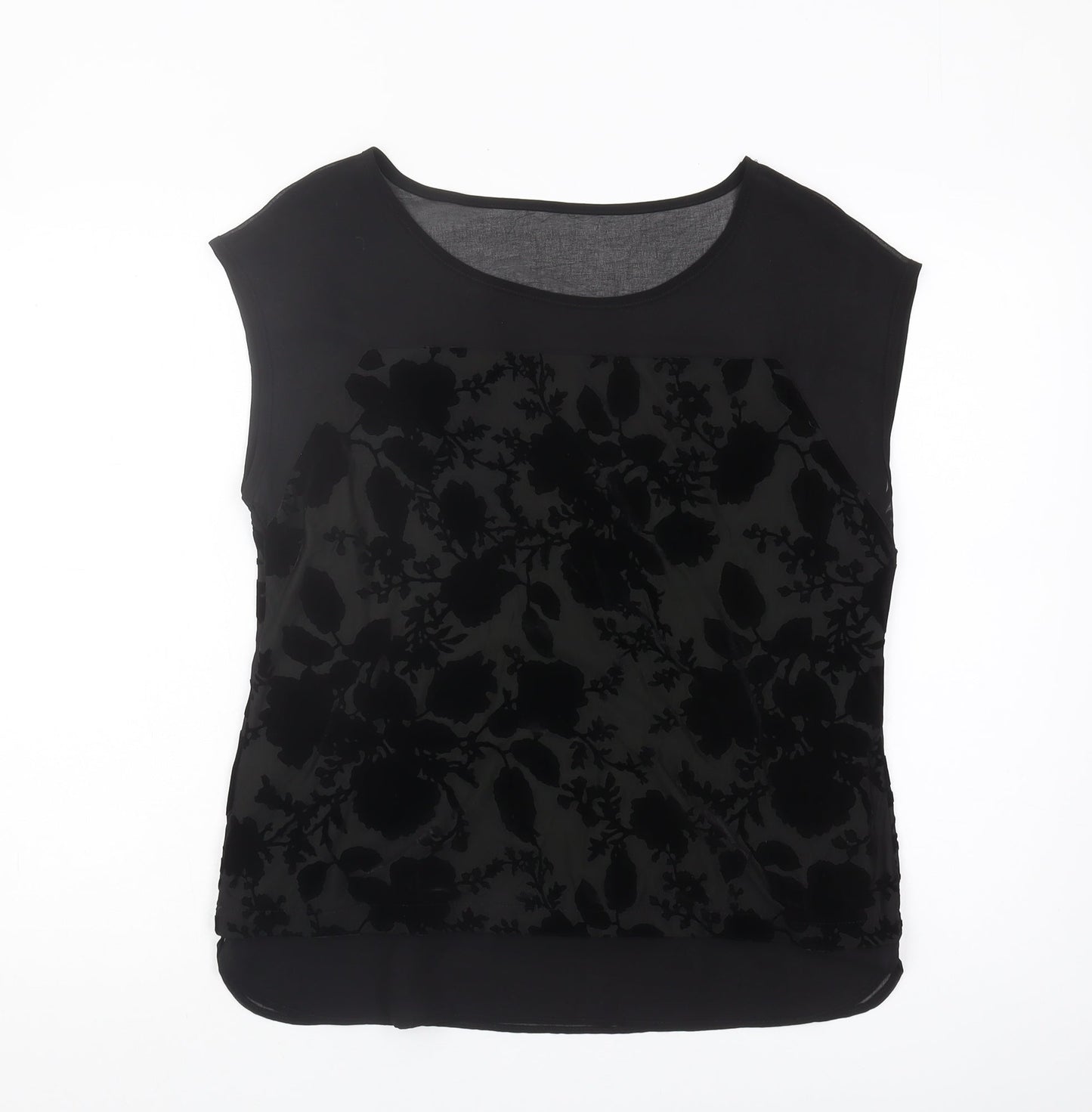 Womens UK Size 12 Roman Black Basic Blouse