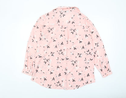 Bonmarché Women's Pink Floral Blouse Size 10