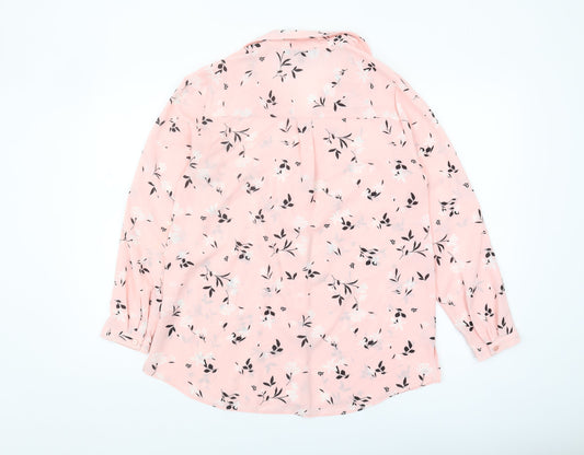 Bonmarché Women's Pink Floral Blouse Size 10