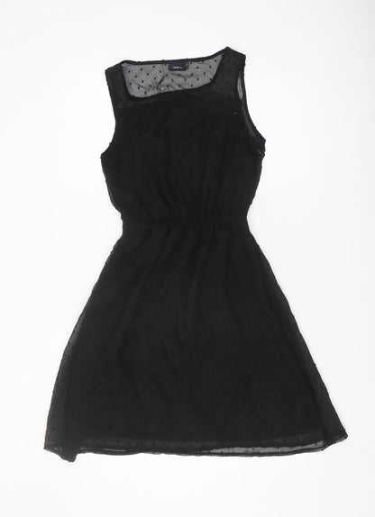 Next Women's Black Sleeveless Scoop Neck Dress