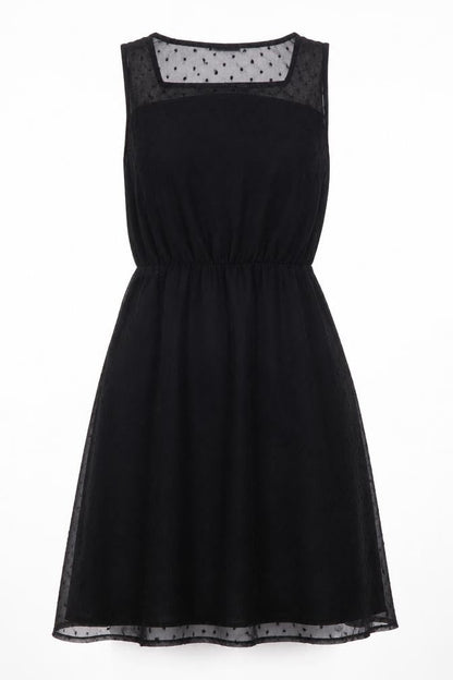 Next Women's Black Sleeveless Scoop Neck Dress