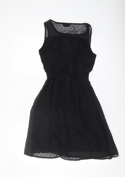 Next Women's Black Sleeveless Scoop Neck Dress